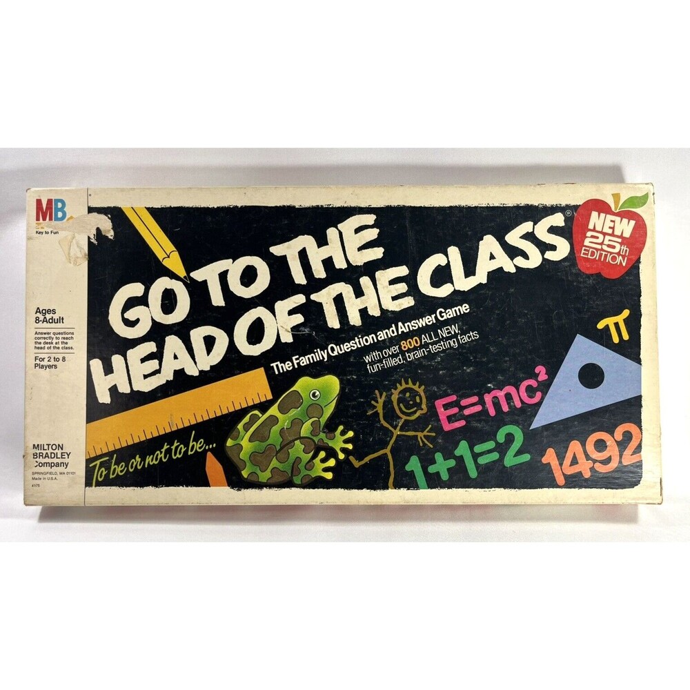 Go to the Head of the Class Board Game 25th Vintage 1985 Milton Bradley Complete